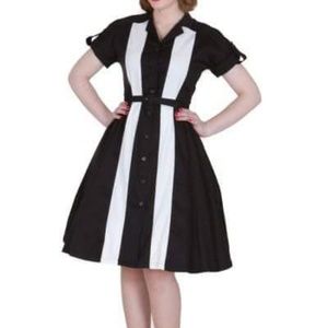 Black and white Tatyana bowler dress